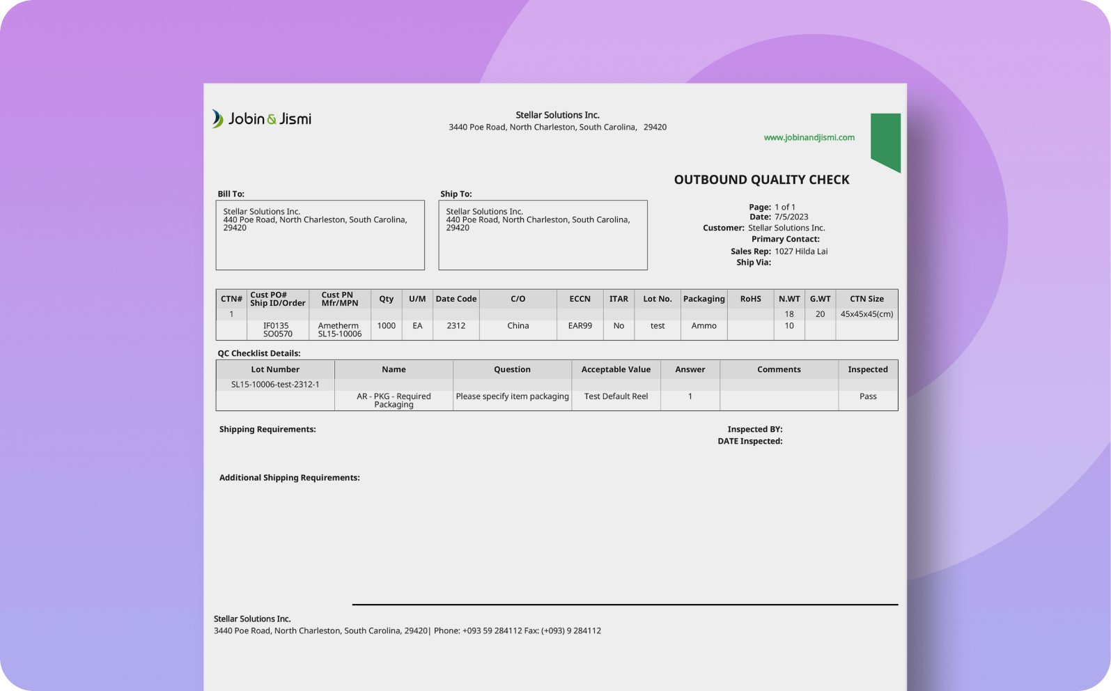 Outbound Quality Check PDF